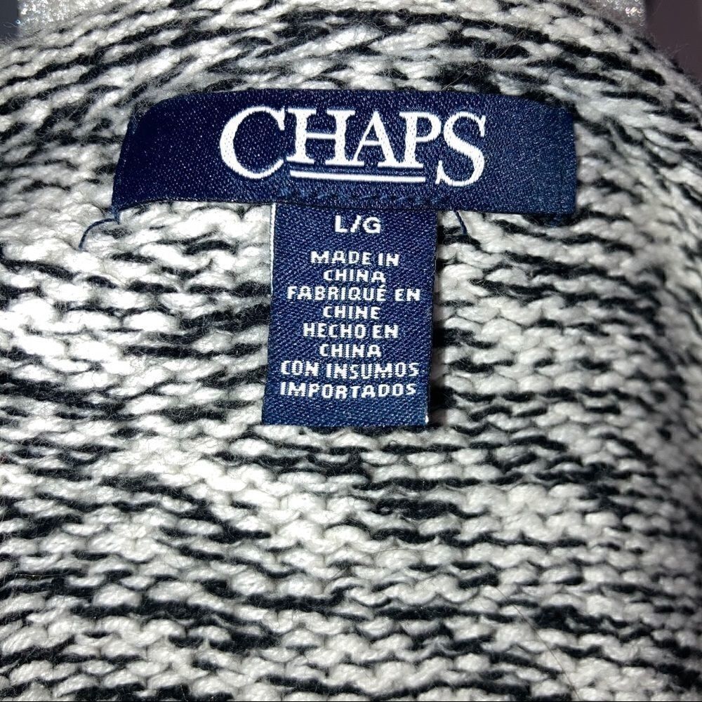 Chaps, Classic Chunky Cable Knit Sweater Pullover Style Boat Neck, Women’s Large - Picture 3 of 9